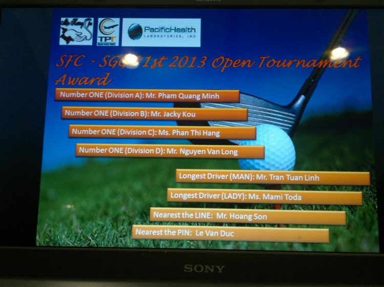 SFC - SGGT GOLF 1st OPEN TOURNAMENT 2013 !!! SFC - SGGT GOLF 1st OPEN TOURNAMENT 2013 !!!