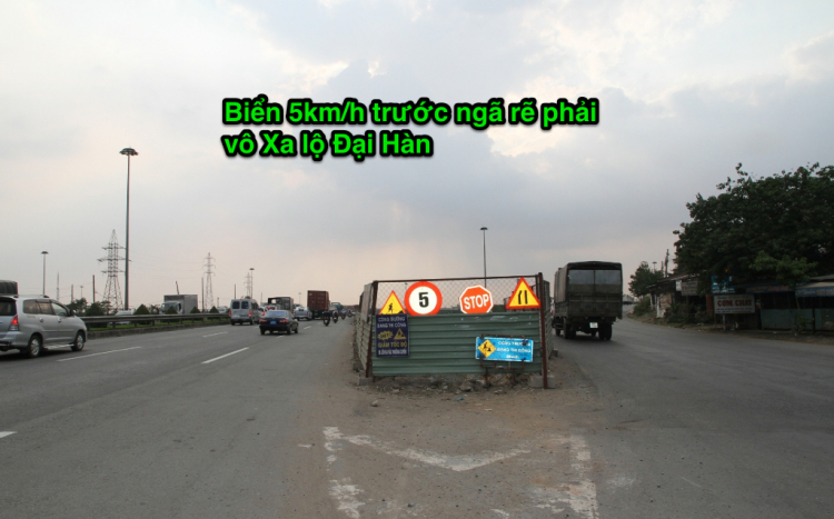 Biển báo tốc độ trên toàn Xa lộ Hà nội, địa phận Tp HCM