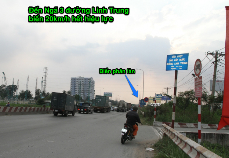 Biển báo tốc độ trên toàn Xa lộ Hà nội, địa phận Tp HCM