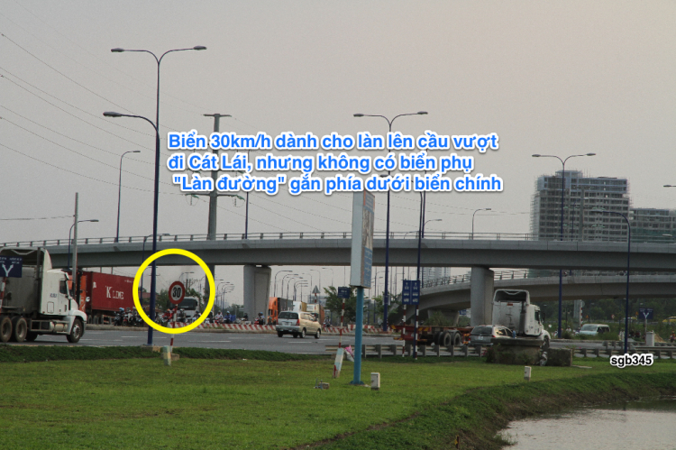 Biển báo tốc độ trên toàn Xa lộ Hà nội, địa phận Tp HCM