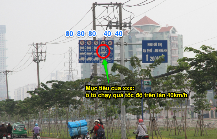 Biển báo tốc độ trên toàn Xa lộ Hà nội, địa phận Tp HCM
