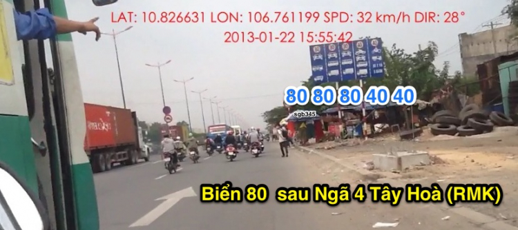Biển báo tốc độ trên toàn Xa lộ Hà nội, địa phận Tp HCM