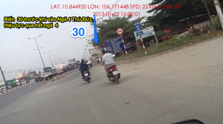 Biển báo tốc độ trên toàn Xa lộ Hà nội, địa phận Tp HCM