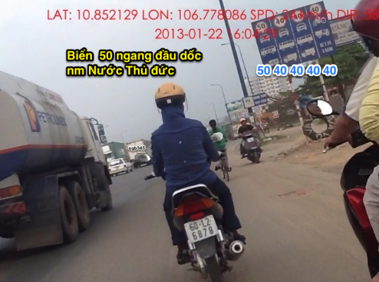 Biển báo tốc độ trên toàn Xa lộ Hà nội, địa phận Tp HCM
