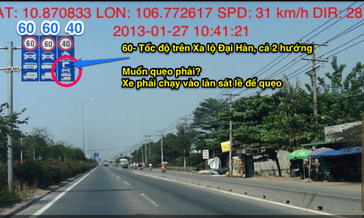 Tốc độ 60km/h cho xe hơi trên xa lộ Đại Hàn (QL1)