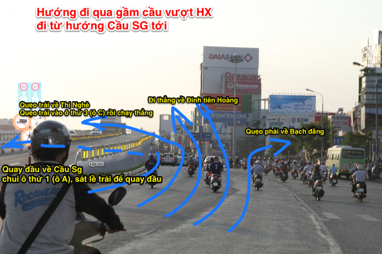 Lưu thông qua gầm Cầu vượt Hàng Xanh cũng thật đơn giản