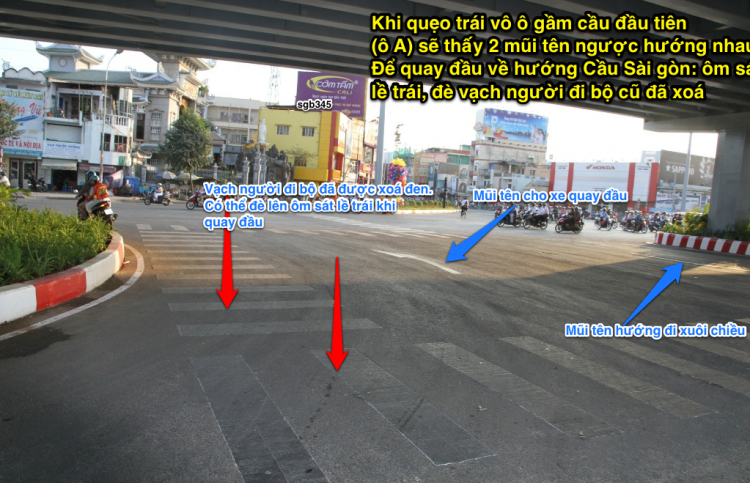 Lưu thông qua gầm Cầu vượt Hàng Xanh cũng thật đơn giản