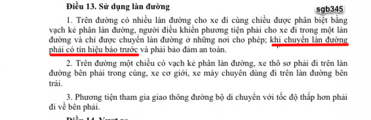 Không xi nhan đoạn dưới gầm cầu Sài Gòn