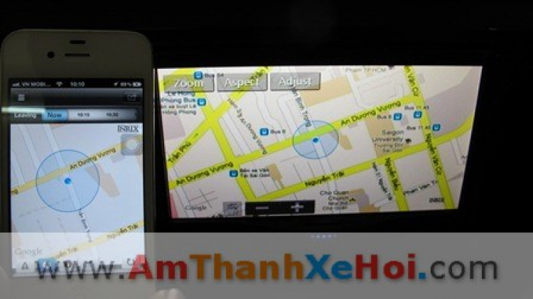 Dùng google map trên di động khi chạy xe