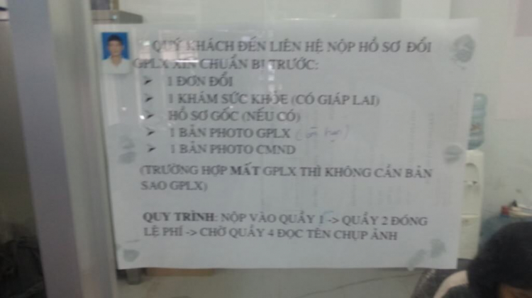 Xin hỏi thủ tục đổi bằng lái