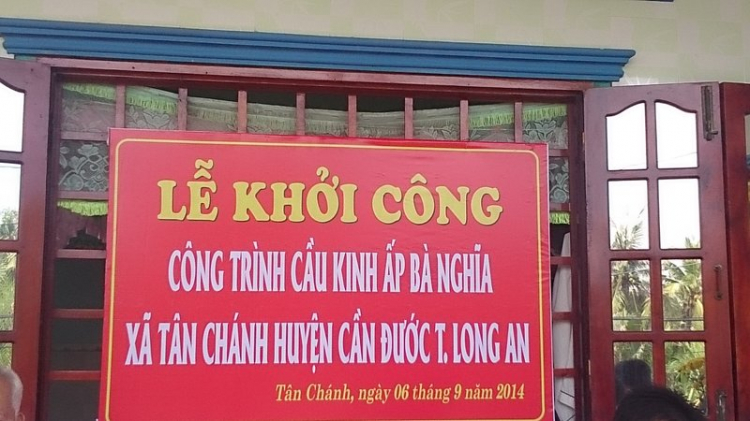 Khởi công xây cầu từ thiện cho người nghèo tại xã Tân Chánh, H.Cần Đước