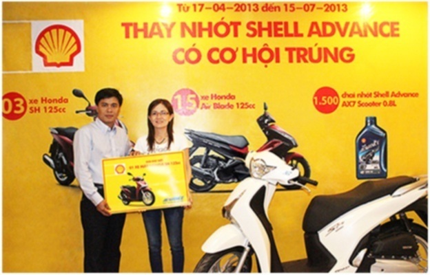 Thay nhớt Shell Advance, có cơ hội trúng 03 xe Honda SH, 15 xe Honda Air Blade