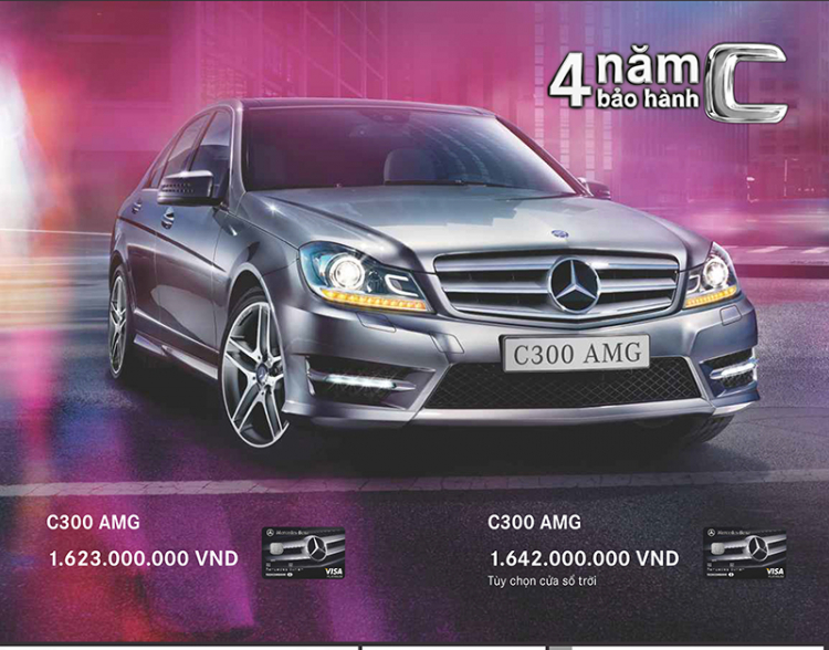 C-Class áp dụng chính sách bảo hành 4 năm trong tháng 7/2013