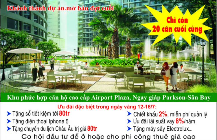 Nhờ tư vấn mua nhà Dự Án SAIGON AIRPORT PLAZA