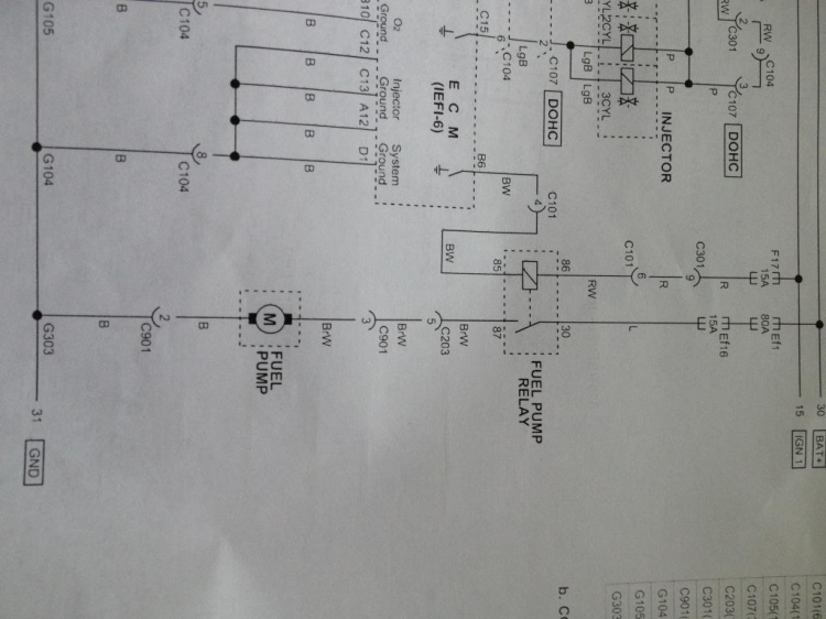 Em cần giúp mạch điện bơm xăng lanos