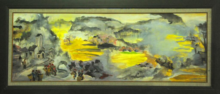 Đấu giá bức tranh sơn dầu Panorama "Sương mù Sa pa" và Cuốn sách Tranh tượng khỏa thân