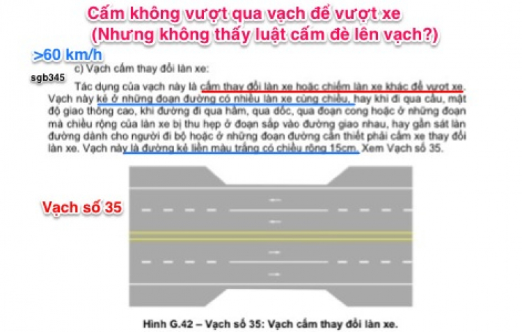 Vạch liền - loại nào luật cấm đè, loại nào luật không cấm đè?