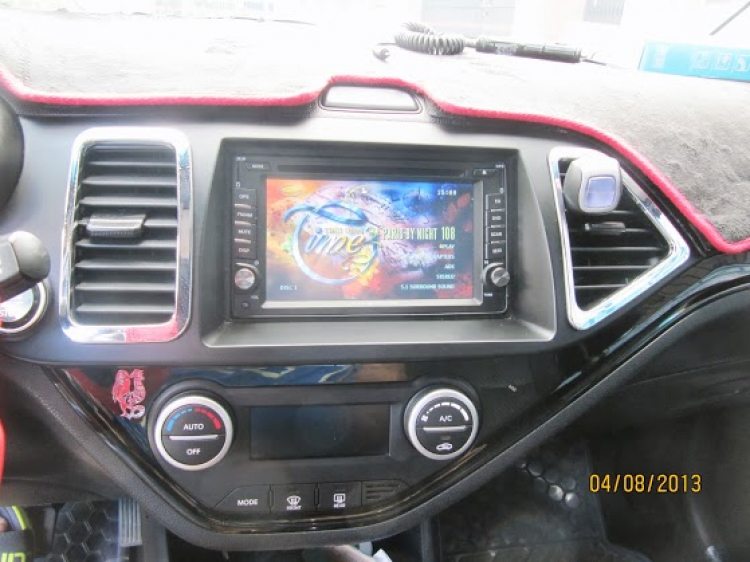 Một số hình ảnh lắp DVD 2Din có GPS cho Kia moning 2011