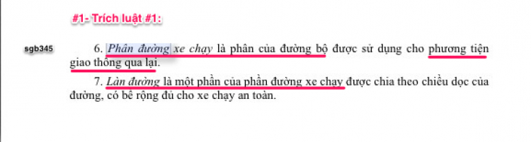 Thế nào là lỗi "Đi sai phần đường quy định"?