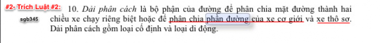 Thế nào là lỗi "Đi sai phần đường quy định"?