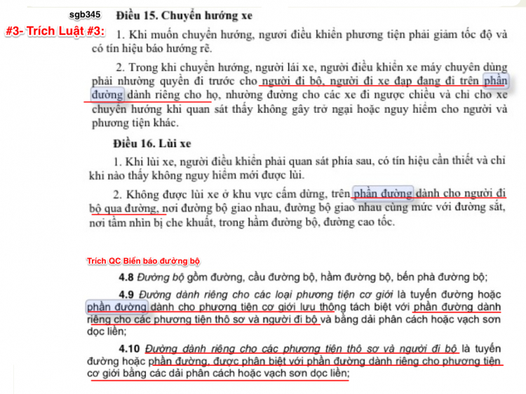 Thế nào là lỗi "Đi sai phần đường quy định"?