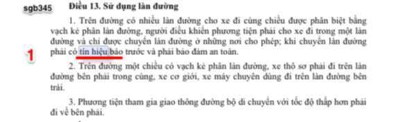 PS ảnh: cần hay không cần bật xi nhan khi phương tiện đang lưu thông trên đường cong? (up)