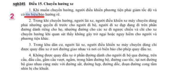 PS ảnh: cần hay không cần bật xi nhan khi phương tiện đang lưu thông trên đường cong? (up)