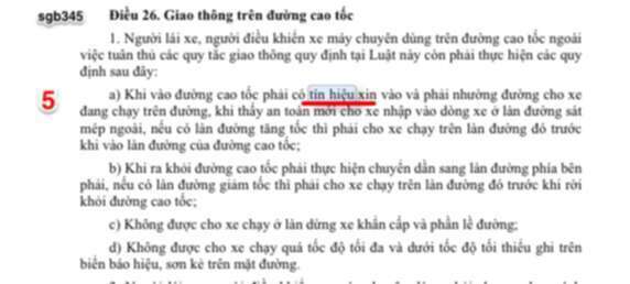 PS ảnh: cần hay không cần bật xi nhan khi phương tiện đang lưu thông trên đường cong? (up)