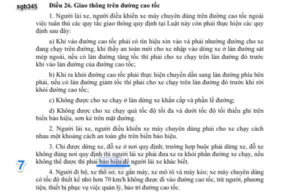 PS ảnh: cần hay không cần bật xi nhan khi phương tiện đang lưu thông trên đường cong? (up)