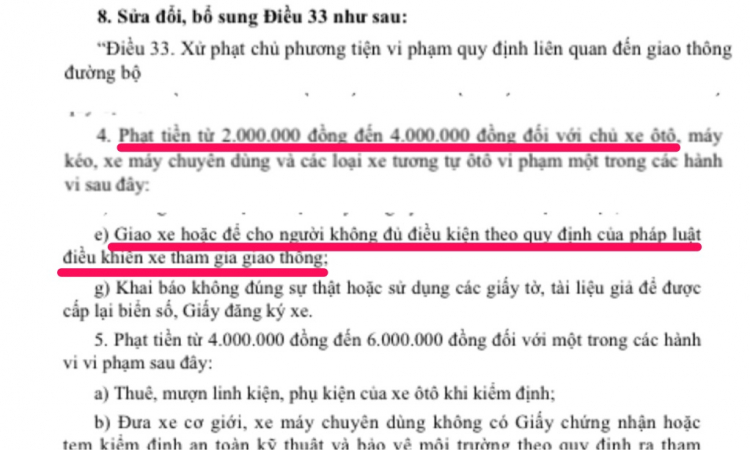 Lưu ý cho mượn xe có thể bị xử lý " “giao xe cho người khác sử dụng khi không đủ điều kiện Lưu ý cho mượn xe có thể bị xử lý " “giao xe cho người khác sử dụng khi không đủ điều kiện