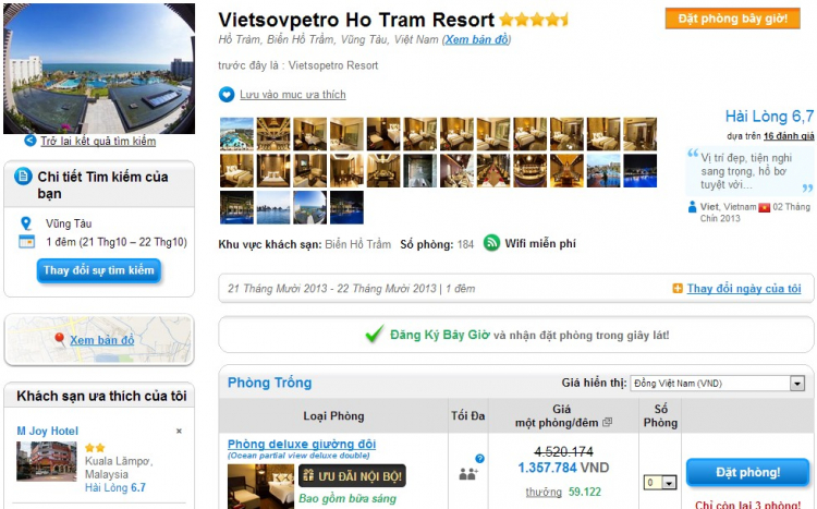 đường đi đến resort VietSovpetro