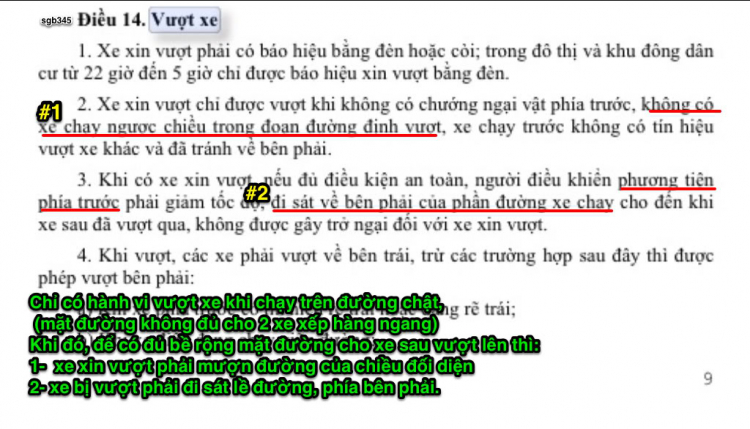 Vượt xe nơi đường giao nhau (giao lộ)