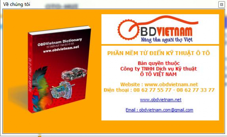 Phần mềm từ điển kỹ thuật ô tô