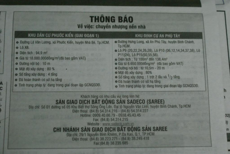 Tiềm năng khu sadeco phước kiểng