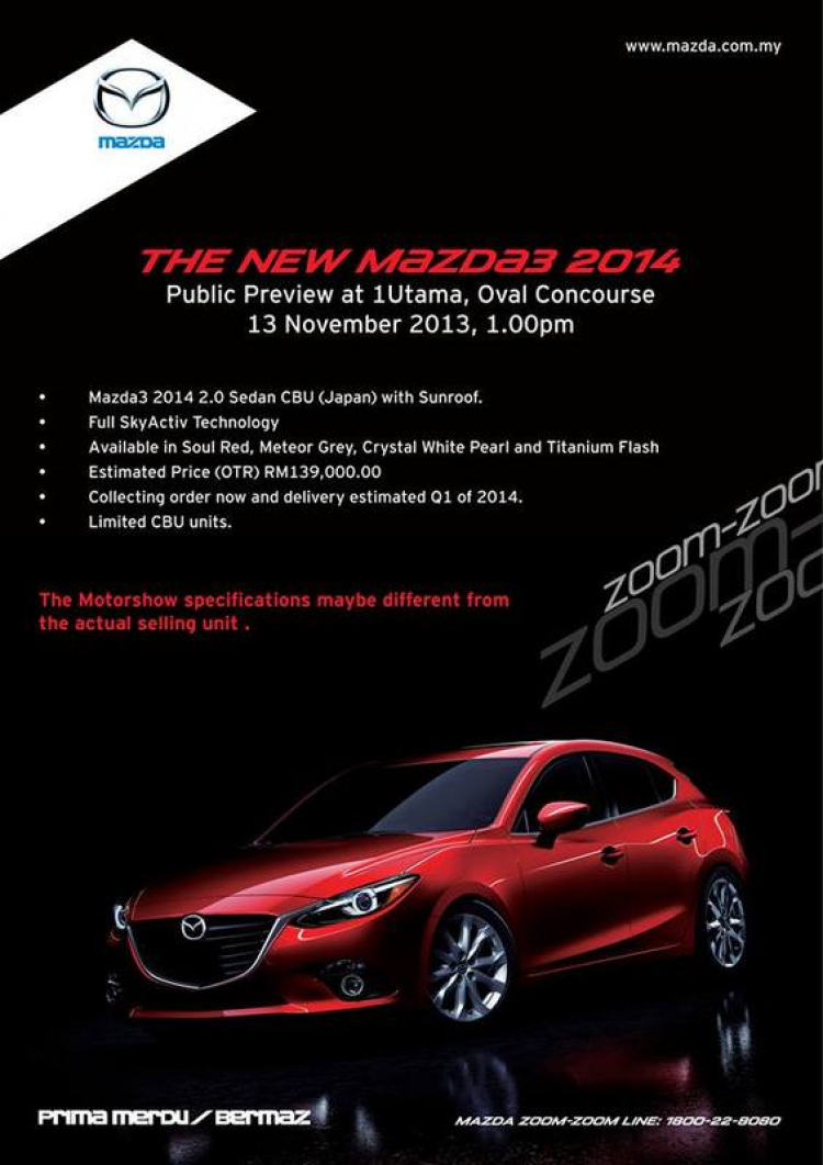 Mazda3 thế hệ mới giá từ 17000 USD