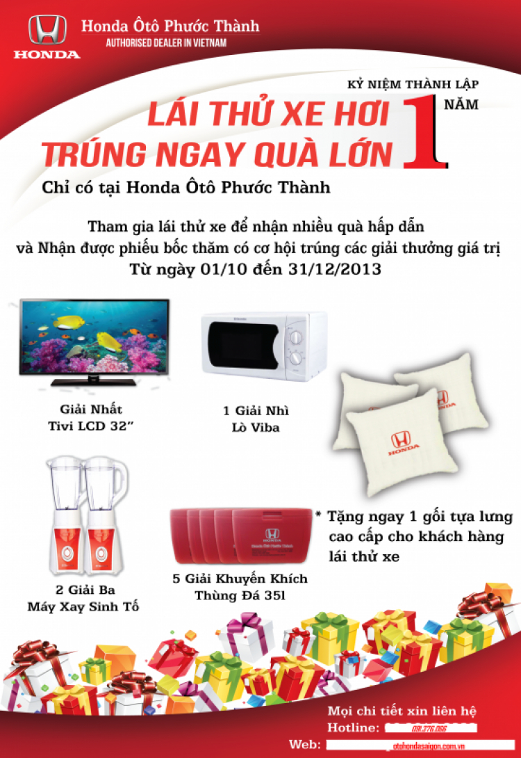 Lái thử xe - Trúng ngay quà lớn