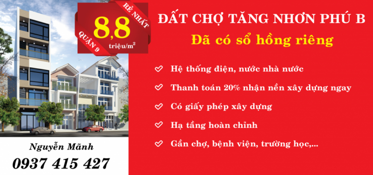 Nhờ tư vấn mua đất Q9 hoặc Nhà Bè