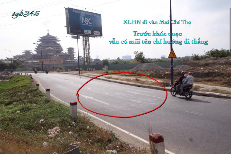 Đường rẽ từ XLHN vào Mai Chí Thọ