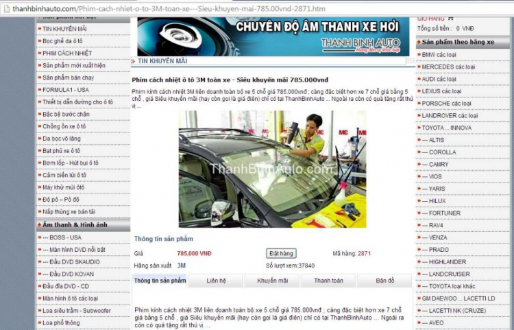 Dán kính xe 3M _ Thanhbinhauto lừa khách hàng.!