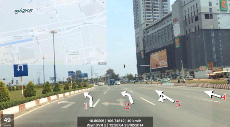 Bắt lỗi sai làn tại chỗ quay đầu về cầu sài gòn gần metro an phú
