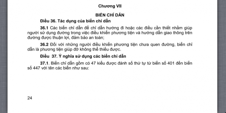 [biển chỉ dẫn] có bắt buộc thực hiện hay không?