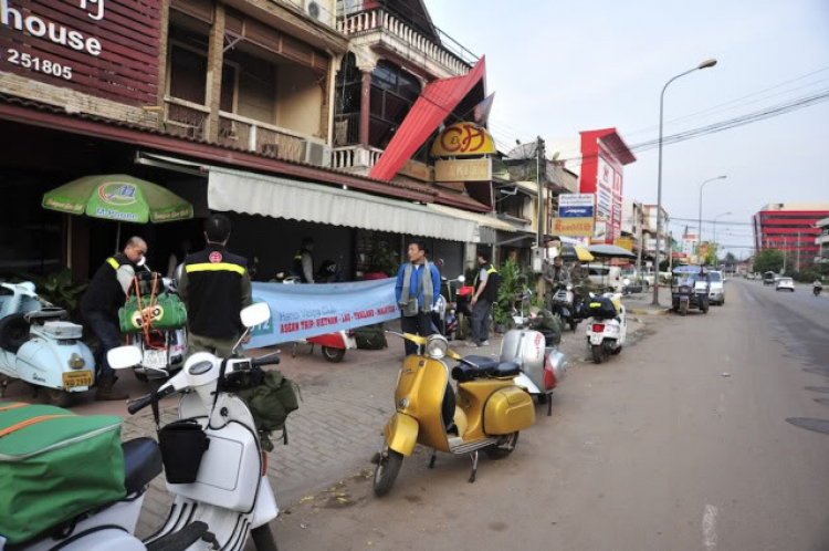 Vespa Hưu trí- Hành trình Asean Vietnam-Laos-ThaiLand-Malaysia-Singapore 2012