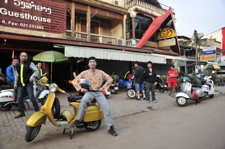 Vespa Hưu trí- Hành trình Asean Vietnam-Laos-ThaiLand-Malaysia-Singapore 2012