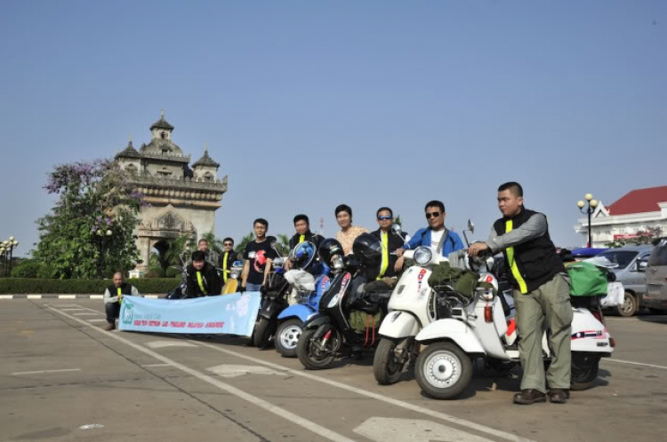 Vespa Hưu trí- Hành trình Asean Vietnam-Laos-ThaiLand-Malaysia-Singapore 2012