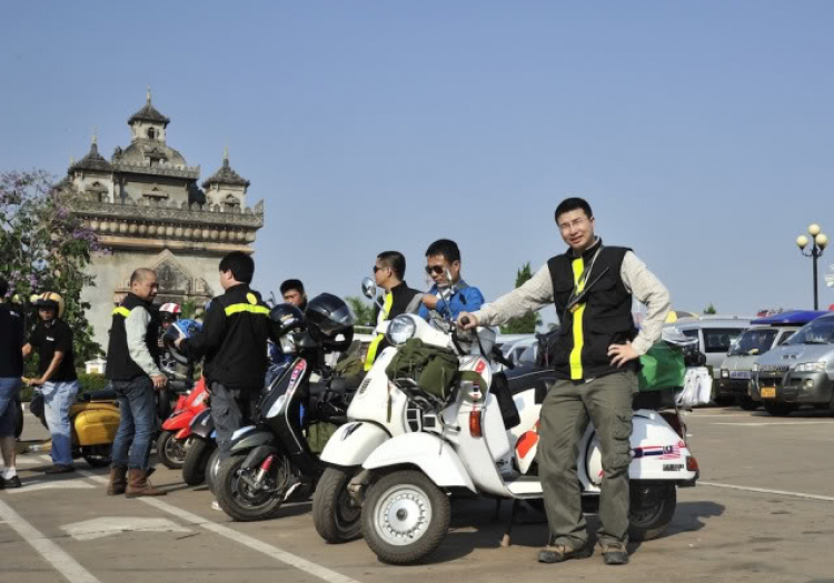 Vespa Hưu trí- Hành trình Asean Vietnam-Laos-ThaiLand-Malaysia-Singapore 2012