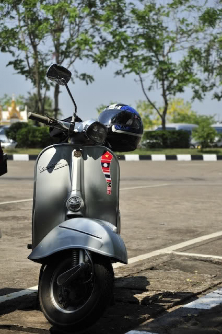 Vespa Hưu trí- Hành trình Asean Vietnam-Laos-ThaiLand-Malaysia-Singapore 2012