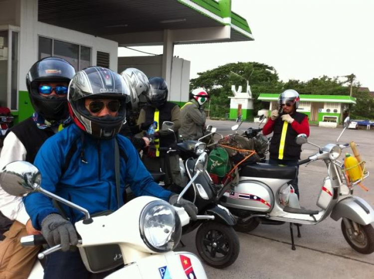 Vespa Hưu trí- Hành trình Asean Vietnam-Laos-ThaiLand-Malaysia-Singapore 2012