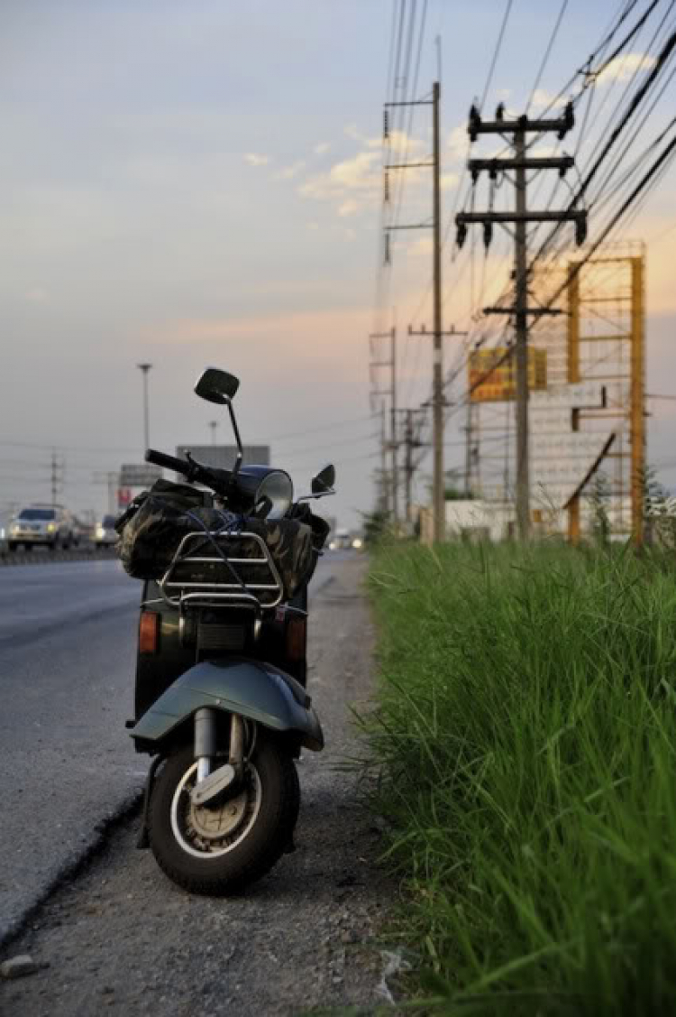 Vespa Hưu trí- Hành trình Asean Vietnam-Laos-ThaiLand-Malaysia-Singapore 2012