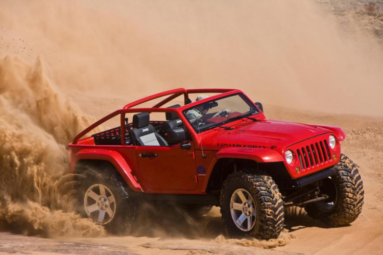 Xe jeep đỏ độ bánh béo đẹp Xe jeep đỏ độ bánh béo đẹp