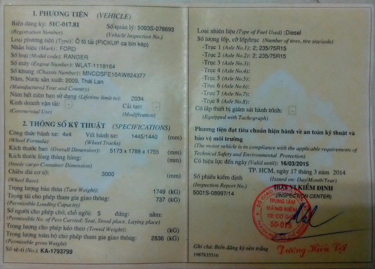 xxx bắt lỗi thiếu kích thước lòng thùng hàng xe bán tải